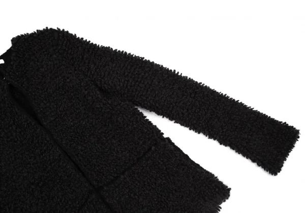 ランベルトロザーニLAMBERTO LOSANI シルク混ウールカシミヤループニットジャケット 黒S K-114355_005