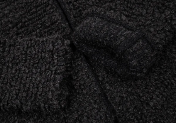 ランベルトロザーニLAMBERTO LOSANI シルク混ウールカシミヤループニットジャケット 黒S K-114355_006