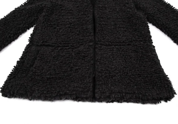 ランベルトロザーニLAMBERTO LOSANI シルク混ウールカシミヤループニットジャケット 黒S K-114355_007