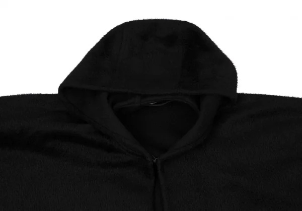 アニオナAGNONA MARTORA 起毛フーデッドマントコート 黒F K-114356_003