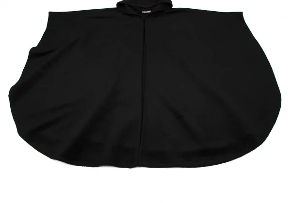 アニオナAGNONA MARTORA 起毛フーデッドマントコート 黒F K-114356_007