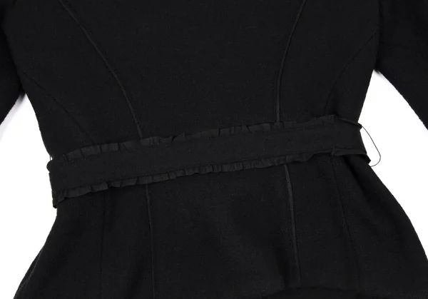 アンテプリマANTEPRIMA グログラントリミングウールノーカラージャケット 黒42 K-114360_016