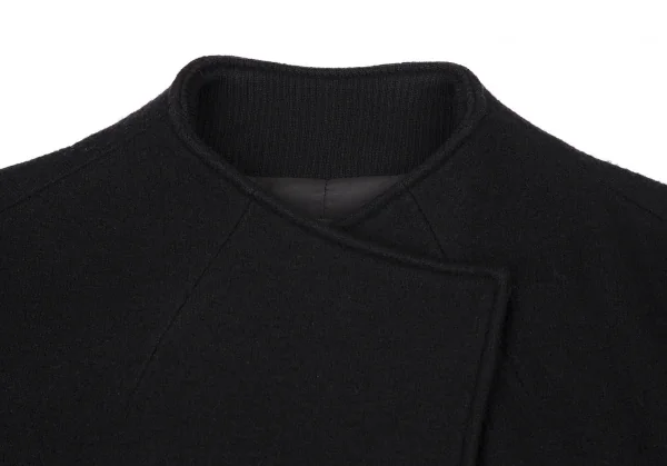 アンテプリマANTEPRIMA グログラントリミングウールノーカラージャケット 黒42 K-114360_003