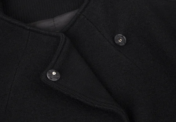 アンテプリマANTEPRIMA グログラントリミングウールノーカラージャケット 黒42 K-114360_004