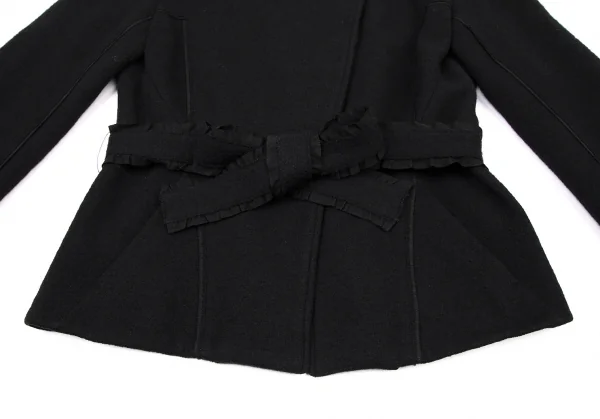 アンテプリマANTEPRIMA グログラントリミングウールノーカラージャケット 黒42 K-114360_006