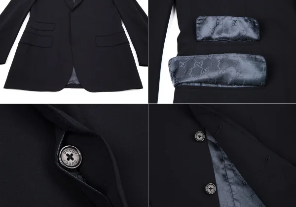 GUCCI Lining GG Monogram Stretch Wool Change Pocket Jacket & Pants K-114379_005