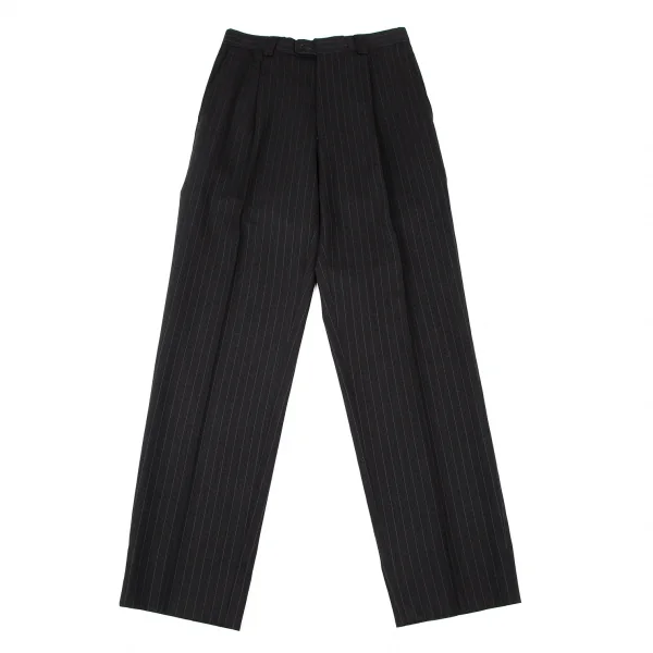 ヴェルサーチクラシックVERSACE CLASSIC V2 ウールストライプスラックスパンツ チャコール48 K-114381_001