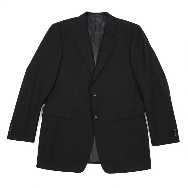 アルマーニコレツィオーニARMANI COLLEZIONI ノッチドラペル2Bテーラードジャケット 黒L位 K-114383_001