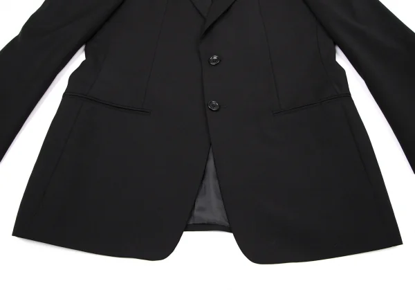 アルマーニコレツィオーニARMANI COLLEZIONI ノッチドラペル2Bテーラードジャケット 黒L位 K-114383_006