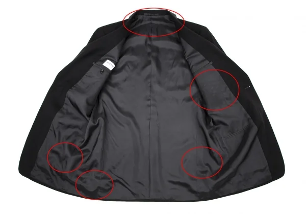 アルマーニコレツィオーニARMANI COLLEZIONI ノッチドラペル2Bテーラードジャケット 黒L位 K-114383_009