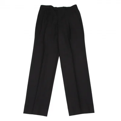 アルマーニコレツィオーニARMANI COLLEZIONI ワンタックスラックスパンツ 黒