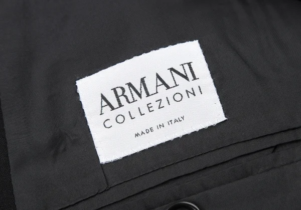 アルマーニコレツィオーニARMANI COLLEZIONI ノッチドラペル2Bセットアップスーツ 黒L位 K-114385_011