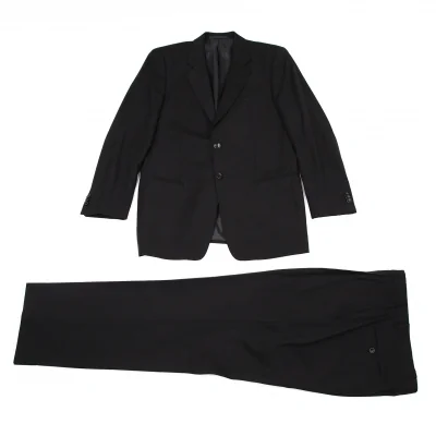 アルマーニコレツィオーニARMANI COLLEZIONI ノッチドラペル2Bセットアップスーツ 黒
