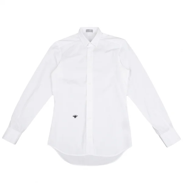 ディオールオムDior homme コットンビー刺繍シャツ 白M位 K-114396_001