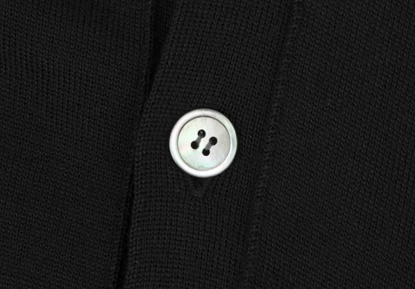 コムデギャルソン オムプリュスCOMME des GARCONS HOMME PLUS ウール斜行ニットカーディガン 黒S K-114401_003