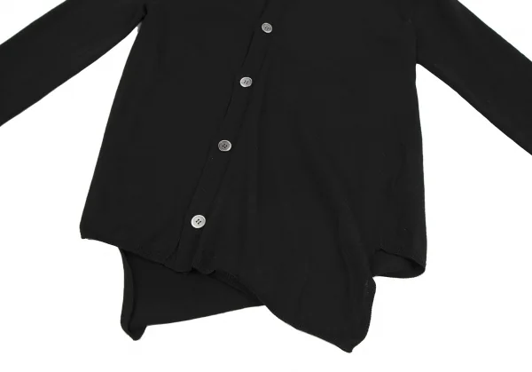 コムデギャルソン オムプリュスCOMME des GARCONS HOMME PLUS ウール斜行ニットカーディガン 黒S K-114401_006
