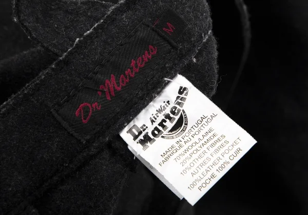 ドクターマーチンDr.Martens レザーポケットサロペットスカート チャコールM K-114419_015