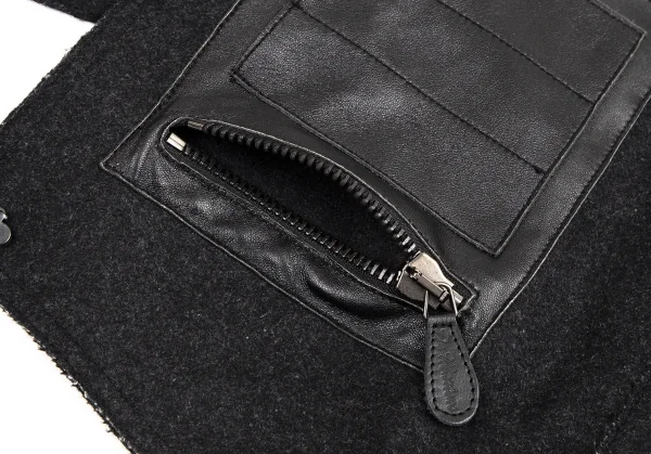 ドクターマーチンDr.Martens レザーポケットサロペットスカート チャコールM K-114419_006