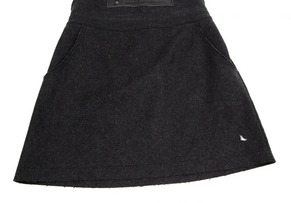 ドクターマーチンDr.Martens レザーポケットサロペットスカート チャコールM K-114419_007