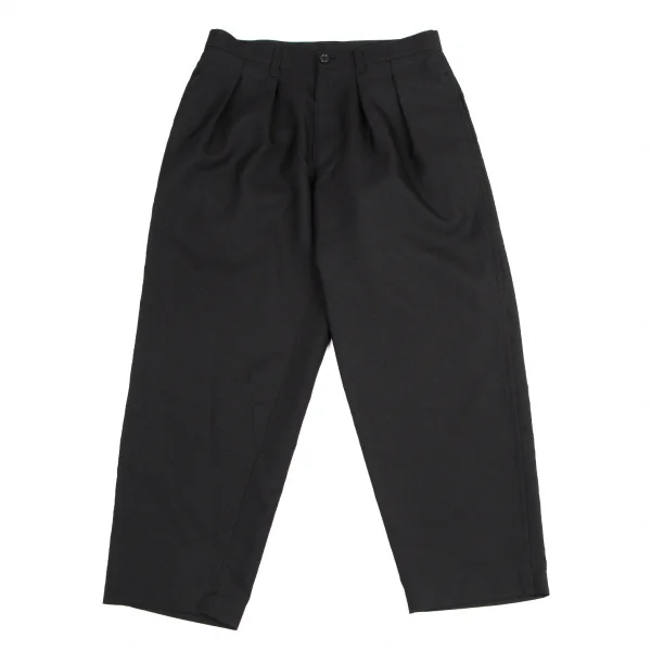 トリココムデギャルソンtricot COMME des GARCONS ポリギャバツータックパンツ 黒S K-114460_001