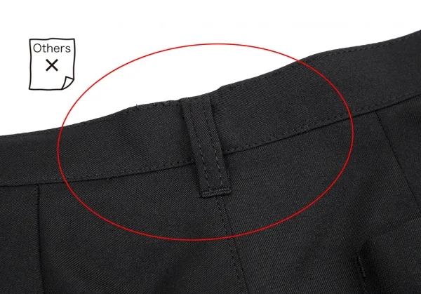 トリココムデギャルソンtricot COMME des GARCONS ポリギャバツータックパンツ 黒S K-114460_010