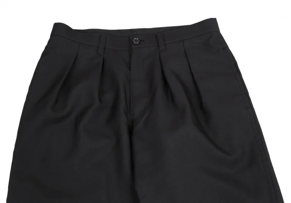 トリココムデギャルソンtricot COMME des GARCONS ポリギャバツータックパンツ 黒S K-114460_002