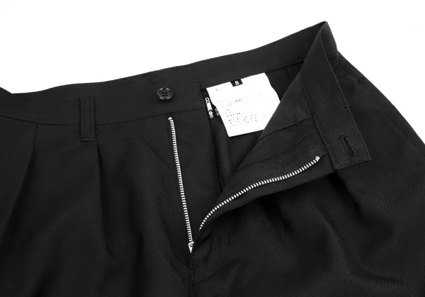 トリココムデギャルソンtricot COMME des GARCONS ポリギャバツータックパンツ 黒S K-114460_004