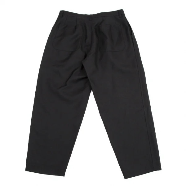 トリココムデギャルソンtricot COMME des GARCONS ポリギャバツータックパンツ 黒S K-114460_008