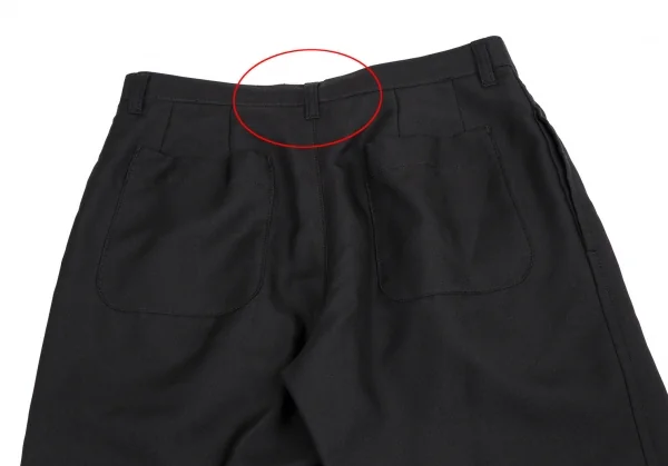 トリココムデギャルソンtricot COMME des GARCONS ポリギャバツータックパンツ 黒S K-114460_009