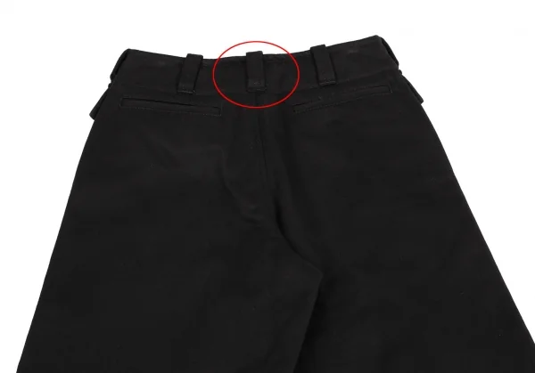 トリココムデギャルソンtricot COMME des GARCONS 裏起毛コットンフラップポケットワイドパンツ 黒S K-114462_011