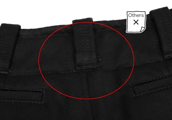 トリココムデギャルソンtricot COMME des GARCONS 裏起毛コットンフラップポケットワイドパンツ 黒S K-114462_012