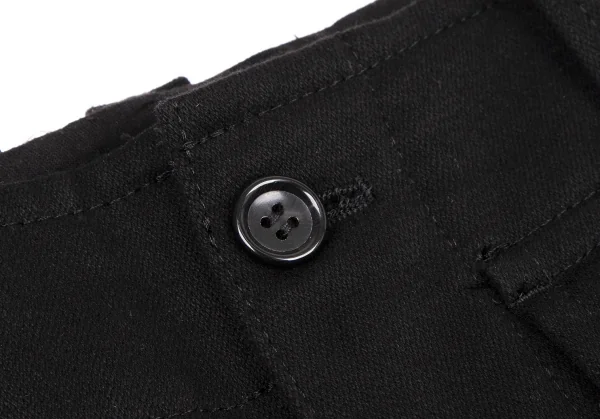 トリココムデギャルソンtricot COMME des GARCONS 裏起毛コットンフラップポケットワイドパンツ 黒S K-114462_003