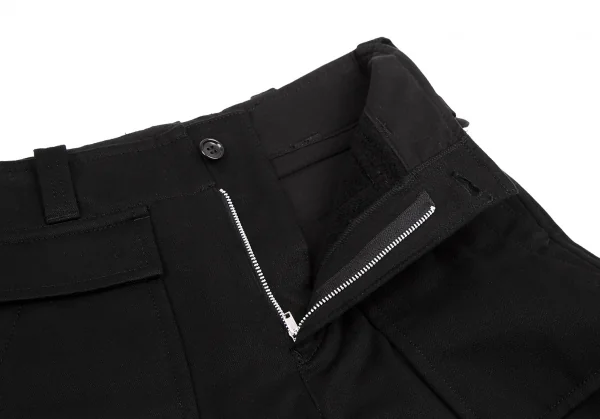 トリココムデギャルソンtricot COMME des GARCONS 裏起毛コットンフラップポケットワイドパンツ 黒S K-114462_004