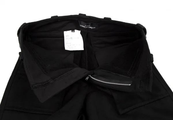 トリココムデギャルソンtricot COMME des GARCONS 裏起毛コットンフラップポケットワイドパンツ 黒S K-114462_005