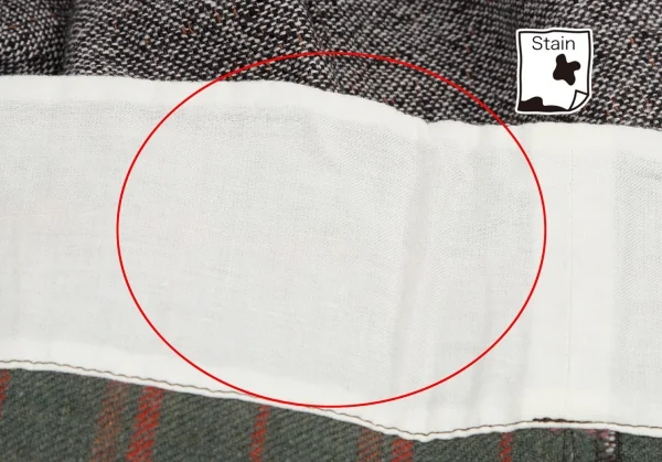 トリココムデギャルソンtricot COMME des GARCONS 裏チェックツイードフラップポケットワイドパンツ 白黒茶S K-114463_010