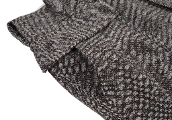 トリココムデギャルソンtricot COMME des GARCONS 裏チェックツイードフラップポケットワイドパンツ 白黒茶S K-114463_007