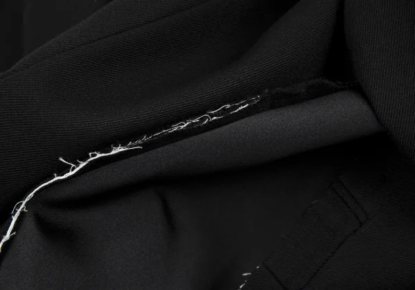 コムコム コムデギャルソンCOMME des GARCONS ウールカットオフデザインジャケット 黒XS K-114473_016