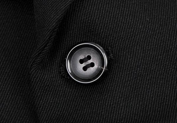 コムコム コムデギャルソンCOMME des GARCONS ウールカットオフデザインジャケット 黒XS K-114473_008