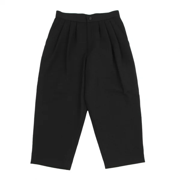コムコム コムデギャルソンCOMME des GARCONS ウールナイロンスリータックパンツ 黒XS K-114486_001