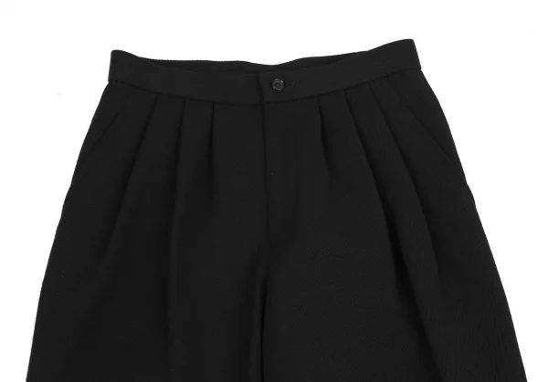 コムコム コムデギャルソンCOMME des GARCONS ウールナイロンスリータックパンツ 黒XS K-114486_002