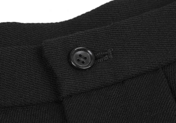 コムコム コムデギャルソンCOMME des GARCONS ウールナイロンスリータックパンツ 黒XS K-114486_003