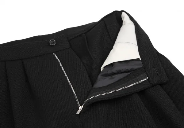 コムコム コムデギャルソンCOMME des GARCONS ウールナイロンスリータックパンツ 黒XS K-114486_004