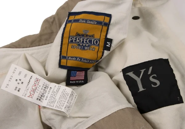 Y's × Schott Switching Cotton Motorcycle Jacket K-114496_020