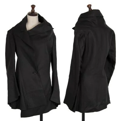 ヨウジヤマモト ファムYohji Yamamoto FEMME リネンドレープネックジャケット