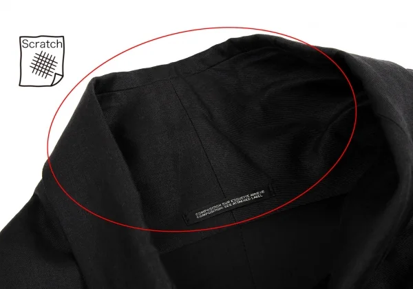 ヨウジヤマモト ファムYohji Yamamoto FEMME リネンドレープネックジャケット 黒2 K-114505_005