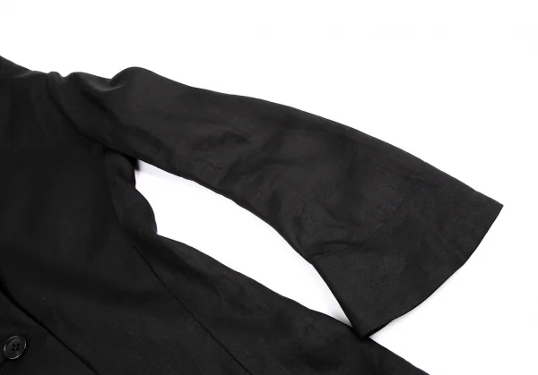 ヨウジヤマモト ファムYohji Yamamoto FEMME リネンドレープネックジャケット 黒2 K-114505_007