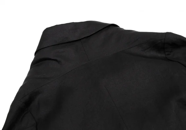 ヨウジヤマモト ファムYohji Yamamoto FEMME リネンドレープネックジャケット 黒2 K-114505_012