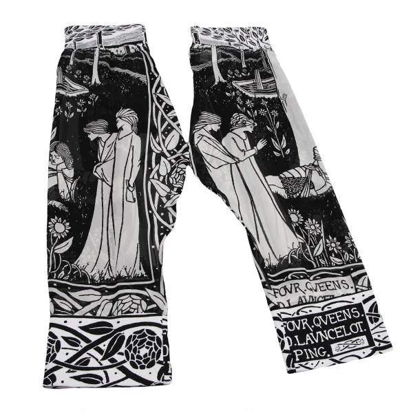 ヨウジヤマモト ファムYohji Yamamoto FEMME モノクログラフィックプリントアームカバー 白黒 K-114507_008