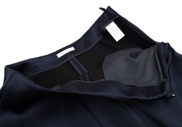 セリーヌCELINE トリアセテートポリフロントタックショートパンツ 紺40 K-114509_004