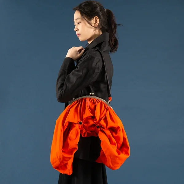 ヨウジヤマモト ファムYohji Yamamoto FEMME がま口2WAYショルダーバッグ オレンジ K-114521_017